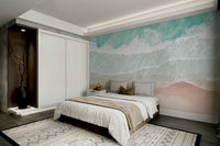 Serene aerial ocean scene for peaceful interiors

