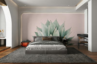 Boho agave wallpaper mural for calming rooms

