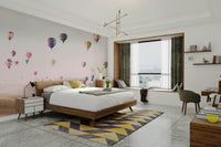 Modern world map wall mural with artistic style

