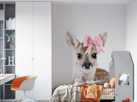 Adorable baby deer wall mural for nursery décor

