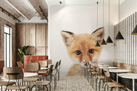 Sweet baby fox mural for a nature-inspired nursery

