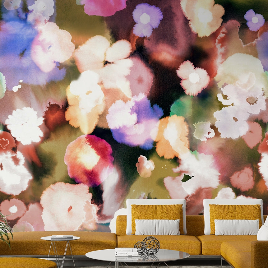 Sunset-inspired floral wall art for interiors

