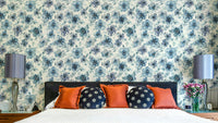 Blue anemone flower wallpaper for elegant walls

