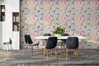 Kids’ room wallpaper with cute springtime bunnies

