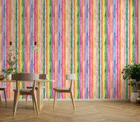 Hand-painted watercolor stripe wallpaper art

