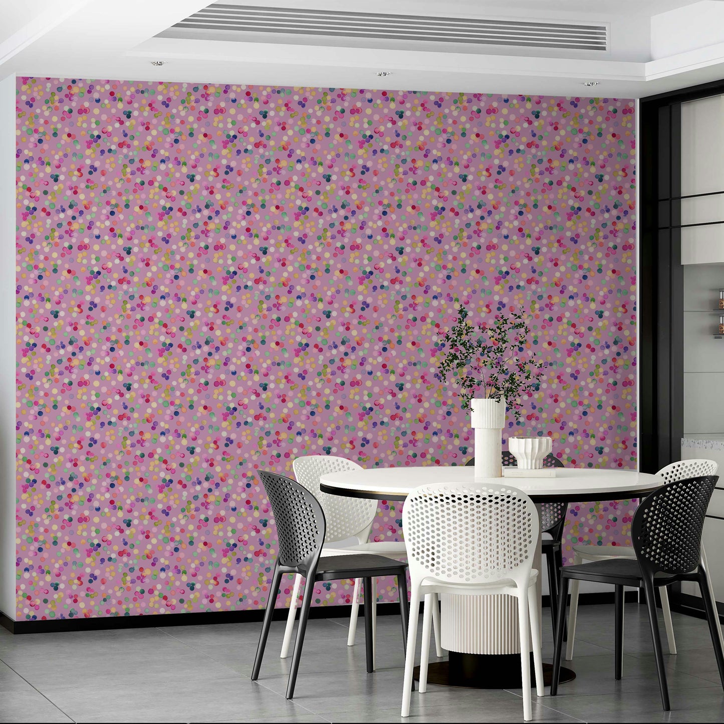 Confetti Festive Colorful Dots Pink Wallpaper⁠