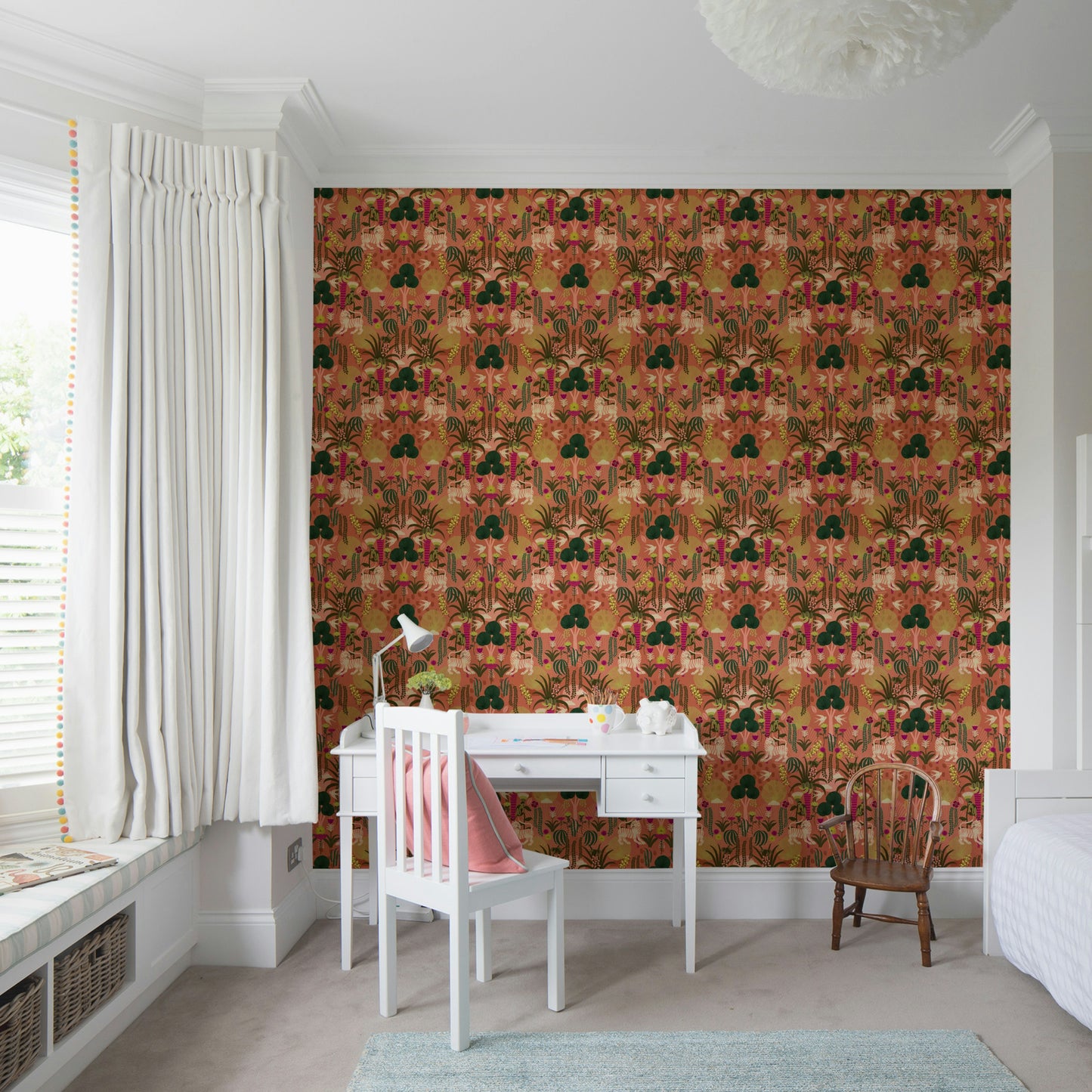 Tropical Tiger Garden Wallpaper⁠