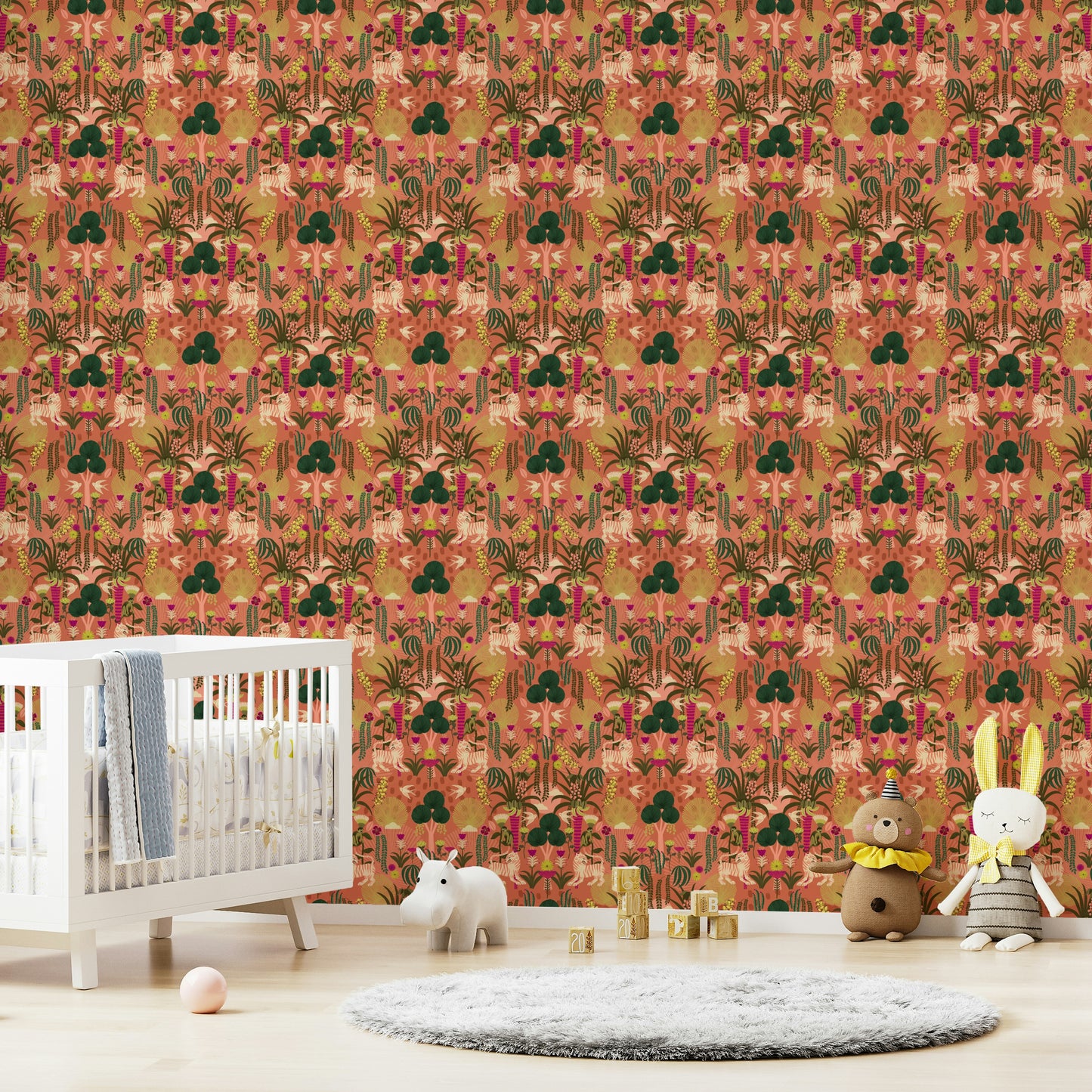 Tropical Tiger Garden Wallpaper⁠