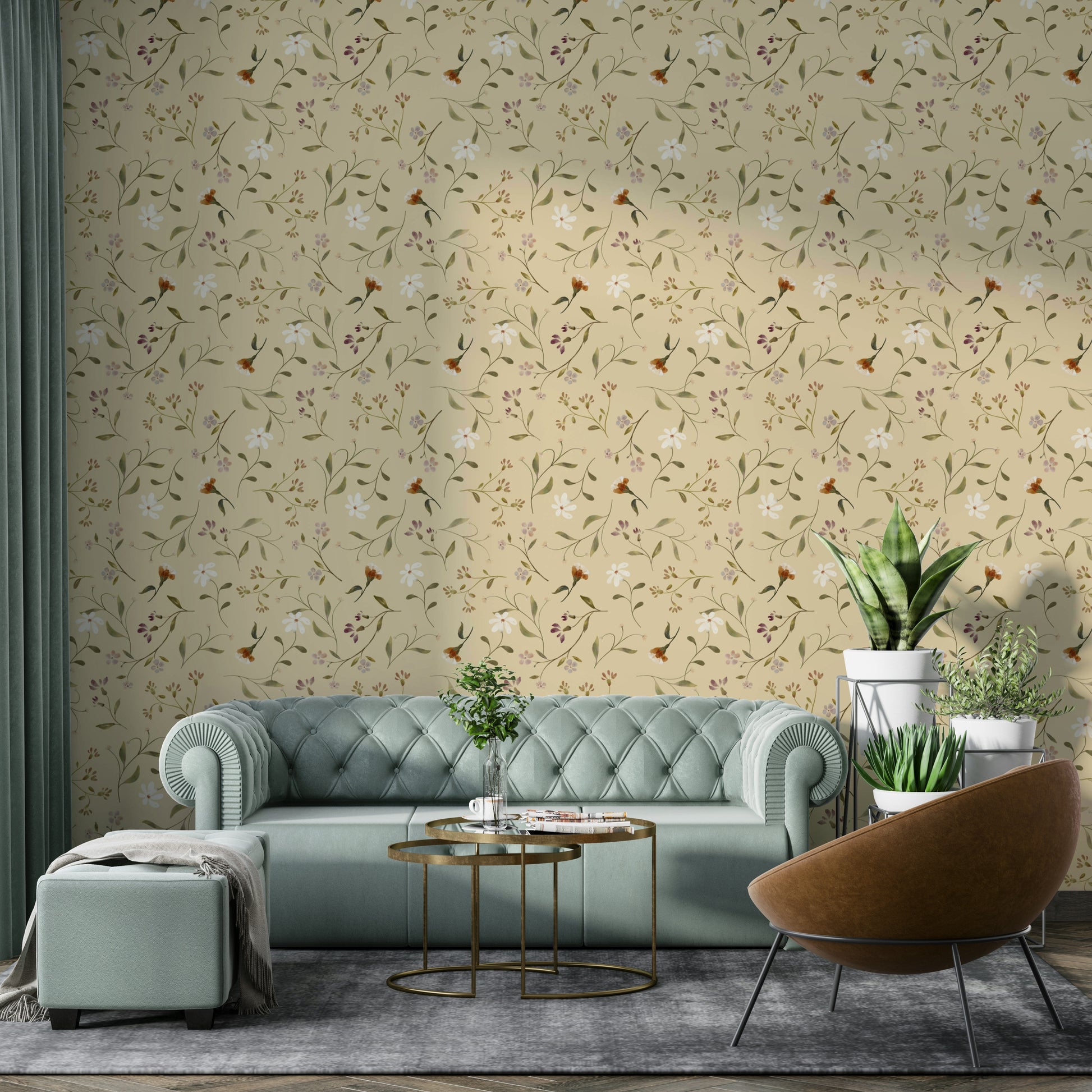 Memories in Petals wallpaper with graceful florals

