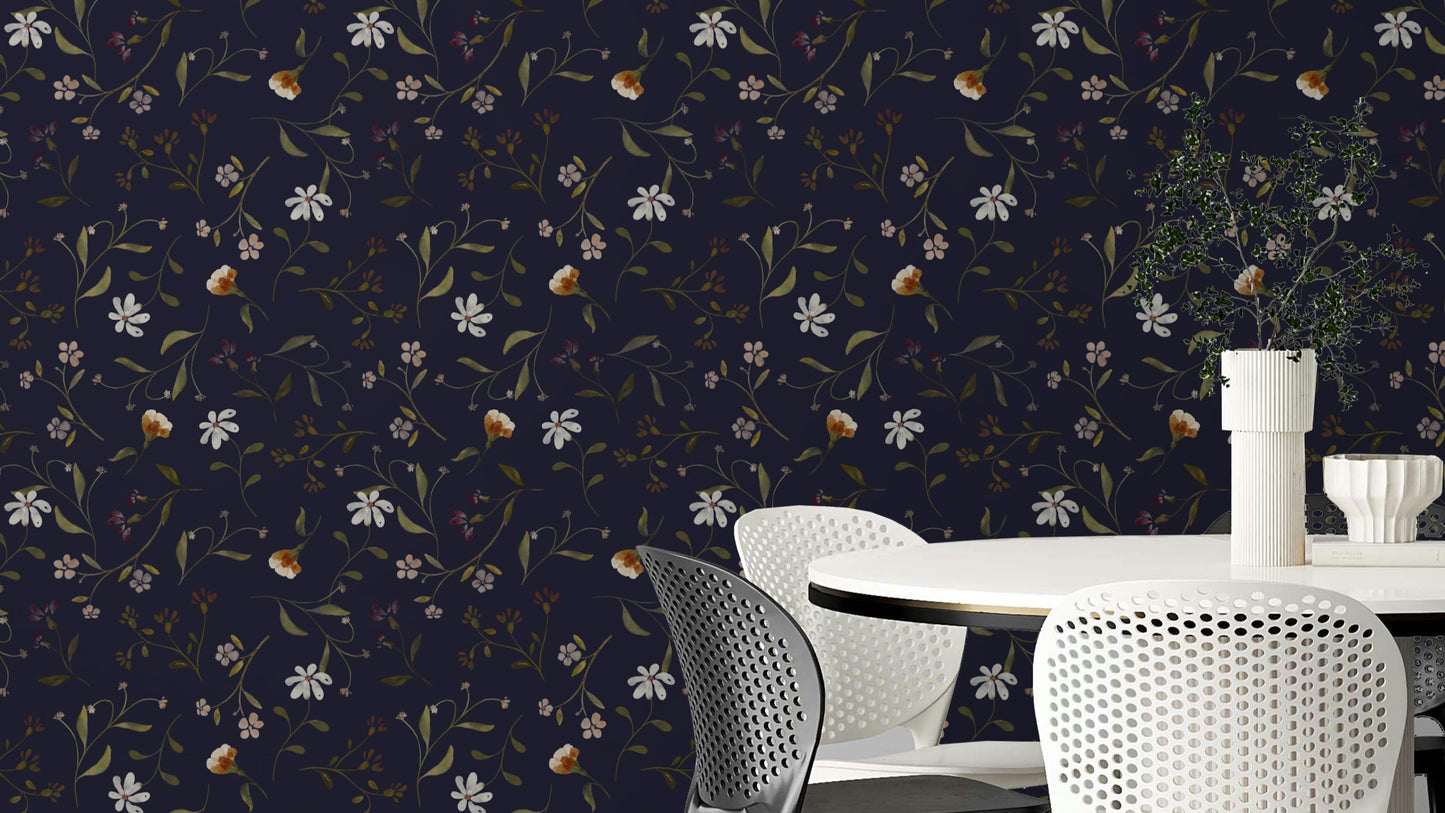 Sentimental petal pattern wallpaper for cozy spaces

