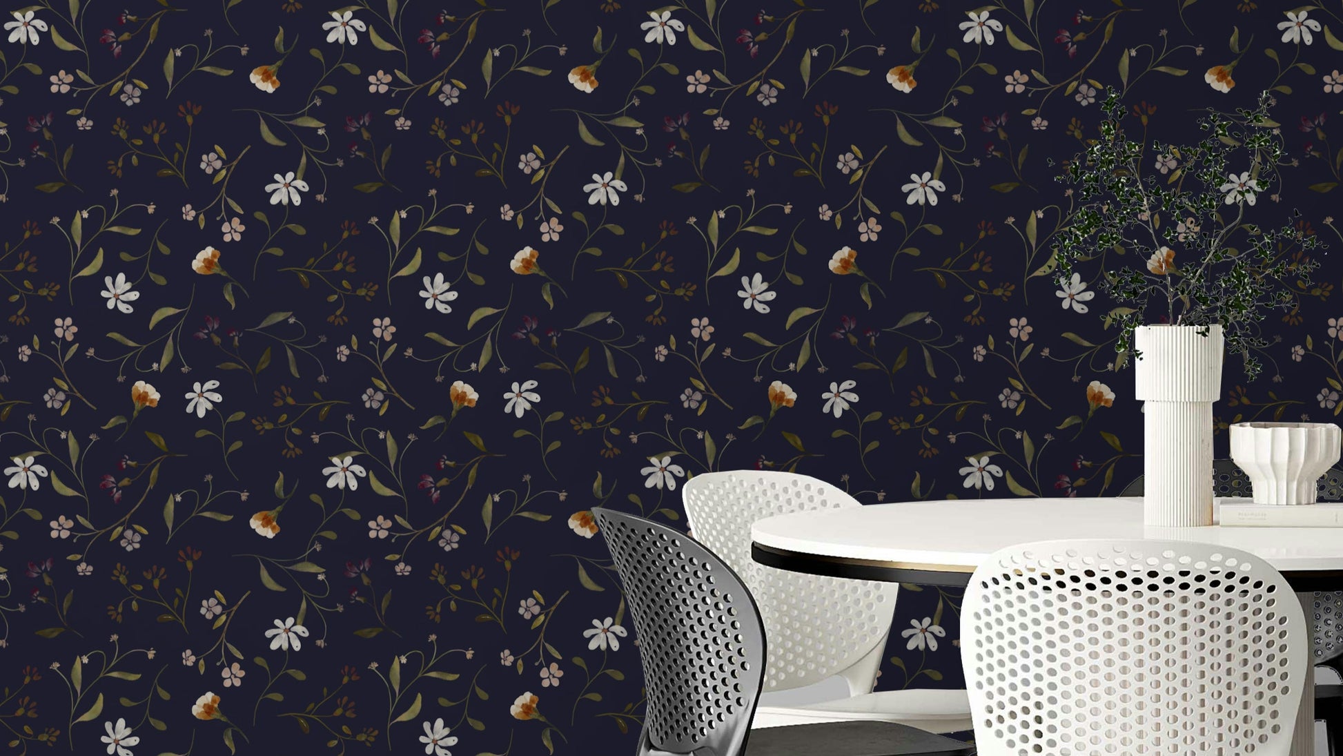 Sentimental petal pattern wallpaper for cozy spaces

