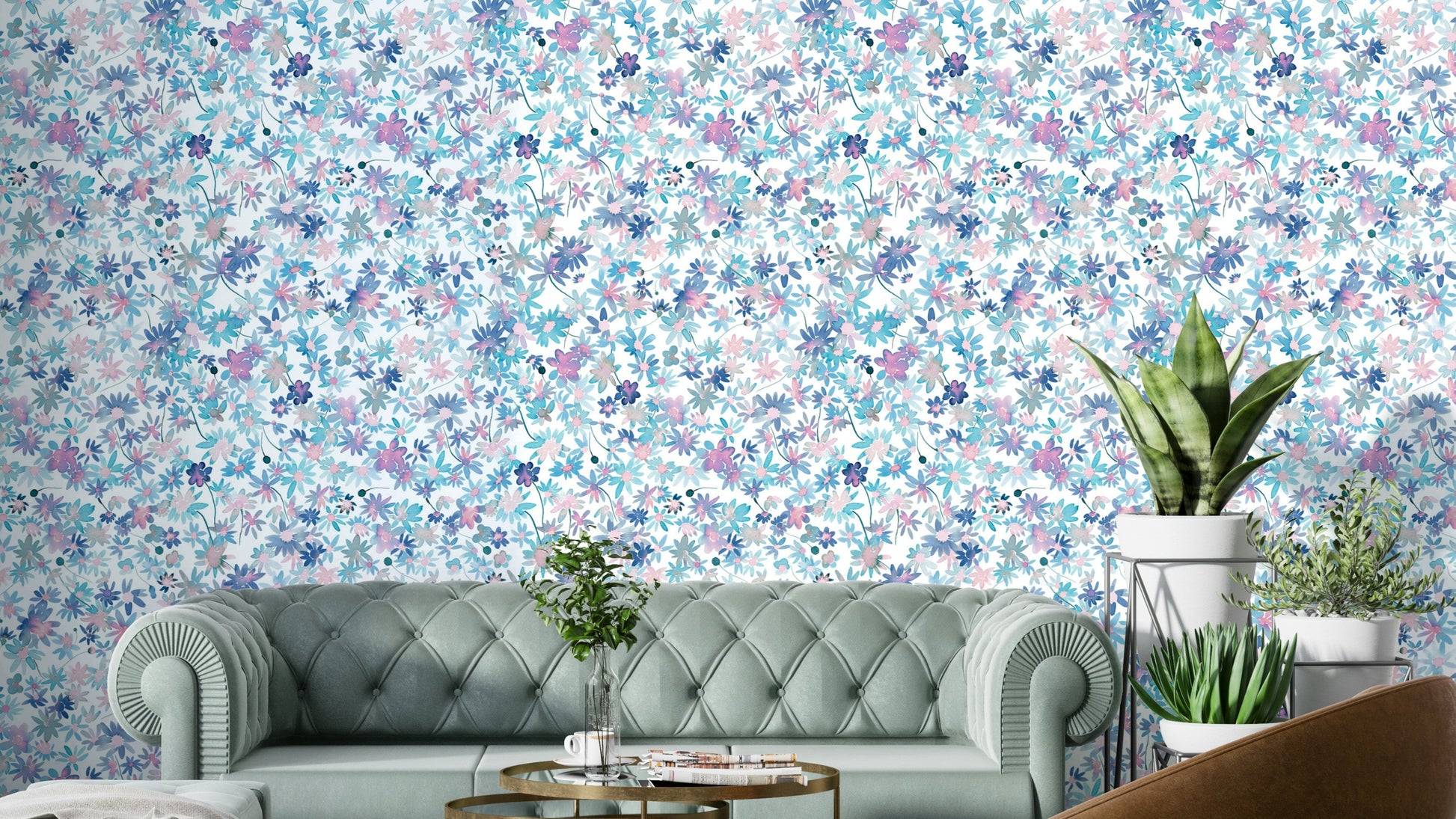 Soft pastel daisy flower wallpaper for walls

