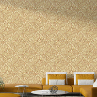 Warm autumn paisley wallpaper with rich tones

