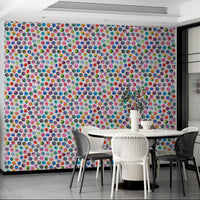 Fun and artistic dot wallpaper in rainbow colors

