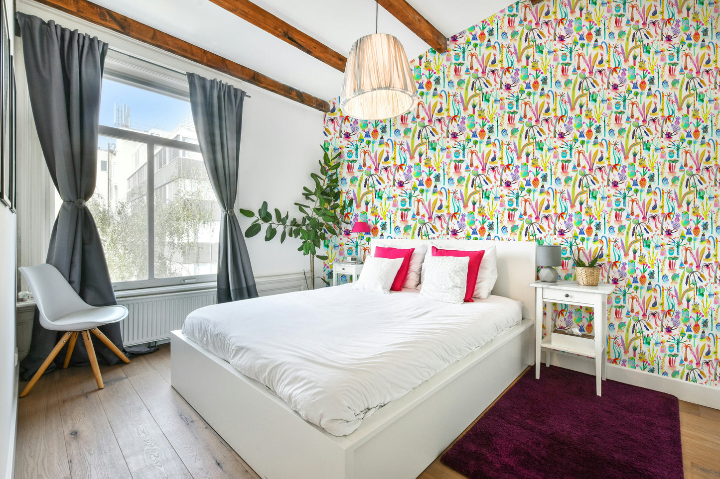 Nature-inspired garden wallpaper for nurseries

