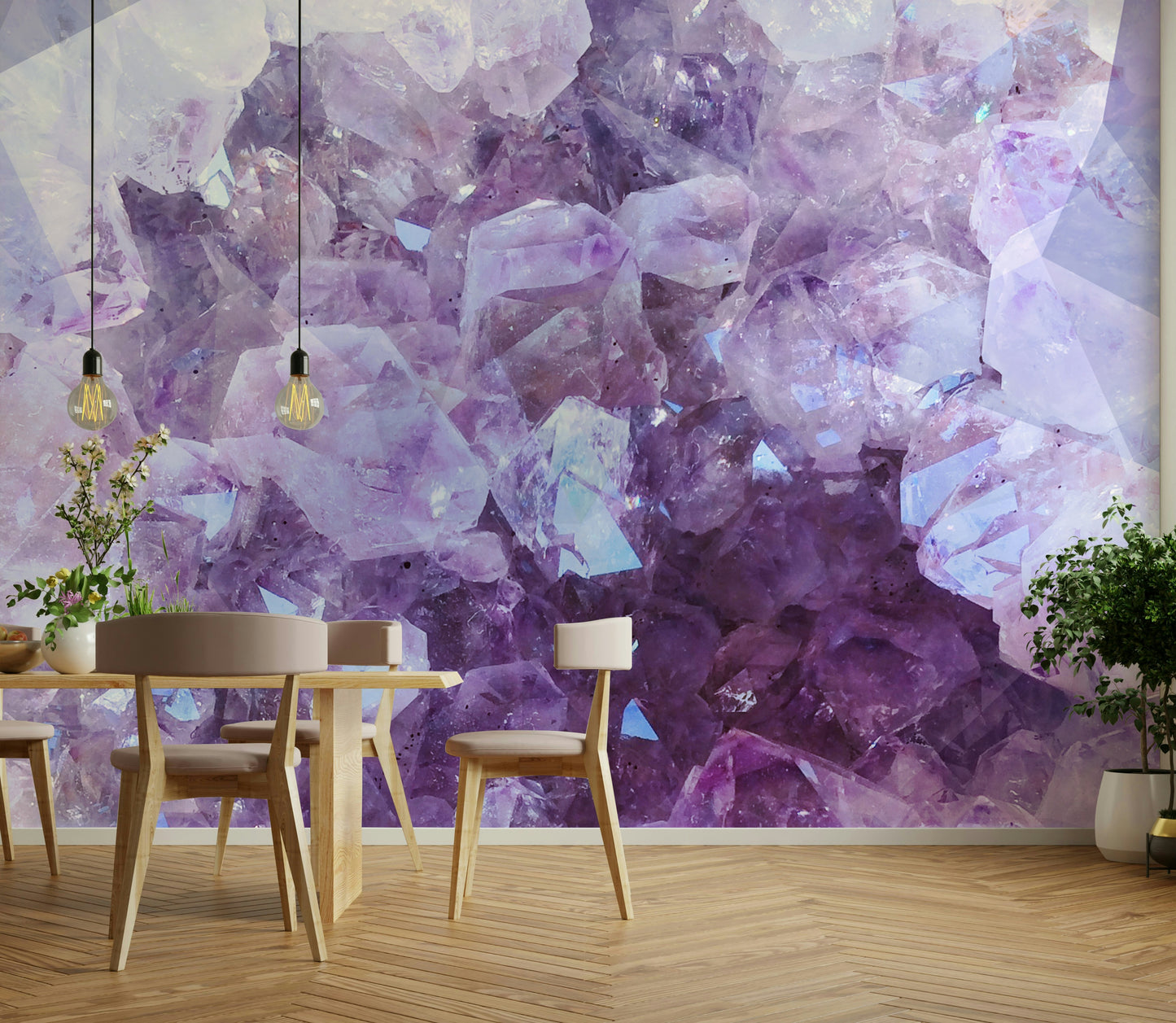 Ultraviolet crystal wall pattern


