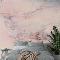 Gentle pink swirl mural


