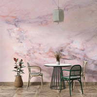 Blush tone marble mural wallpaper

