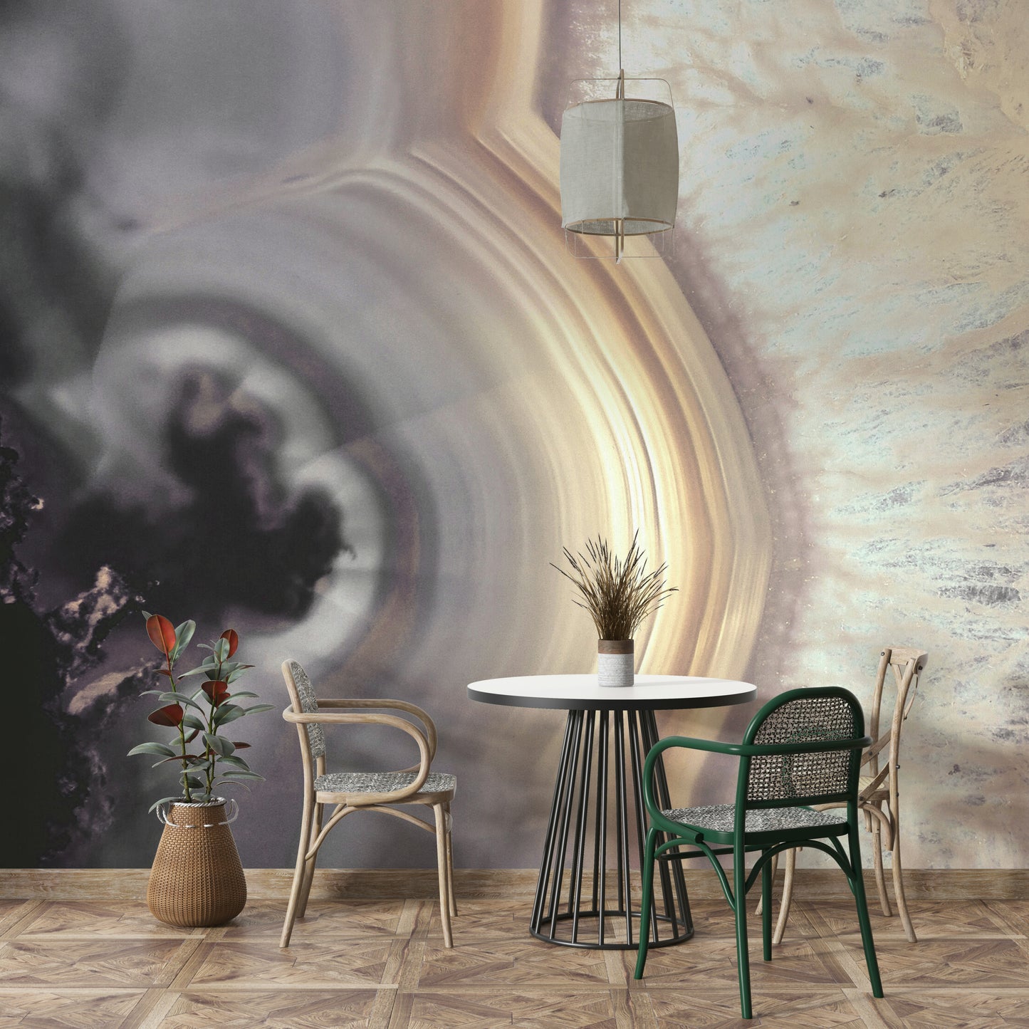 Modern agate stripe wallpaper

