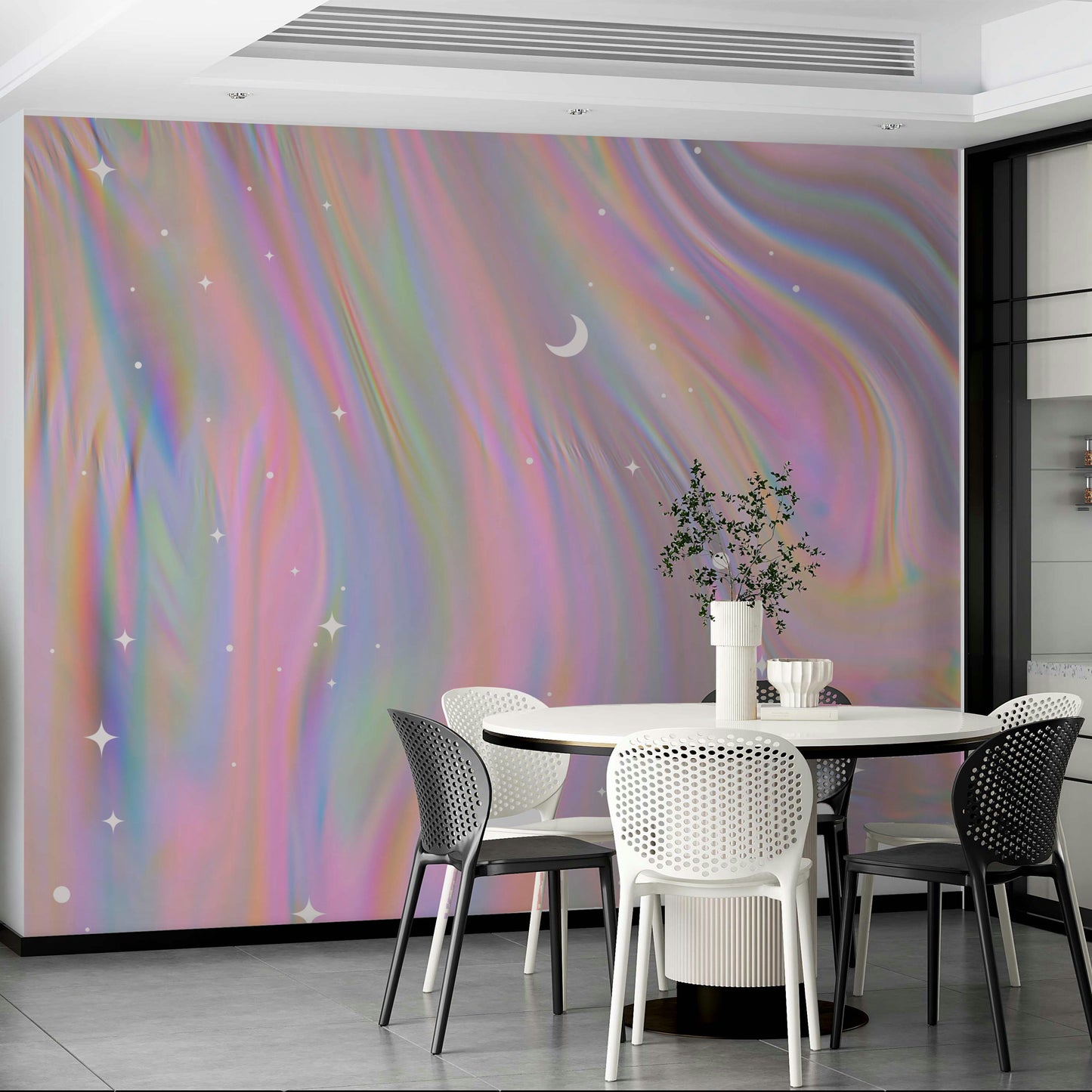 Holographic effect wall design

