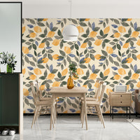 Yellow fruit light theme mural

