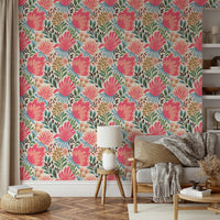 Hand-drawn floral wallpaper

