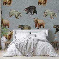 Repeating bear design for walls

