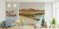 Minimalist landscape mural for restful interiors

