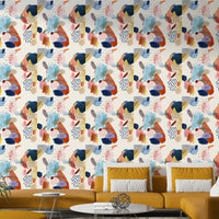 Mineral stone-inspired abstract wallpaper for office walls

