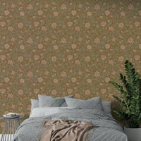 Delicate antique floral wallpaper texture

