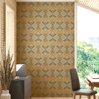 Elegant green botanical tapestry wallpaper for walls

