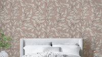 Gentle green leaves wallpaper for calm spaces

