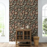 Terracotta bloom pattern for stylish walls

