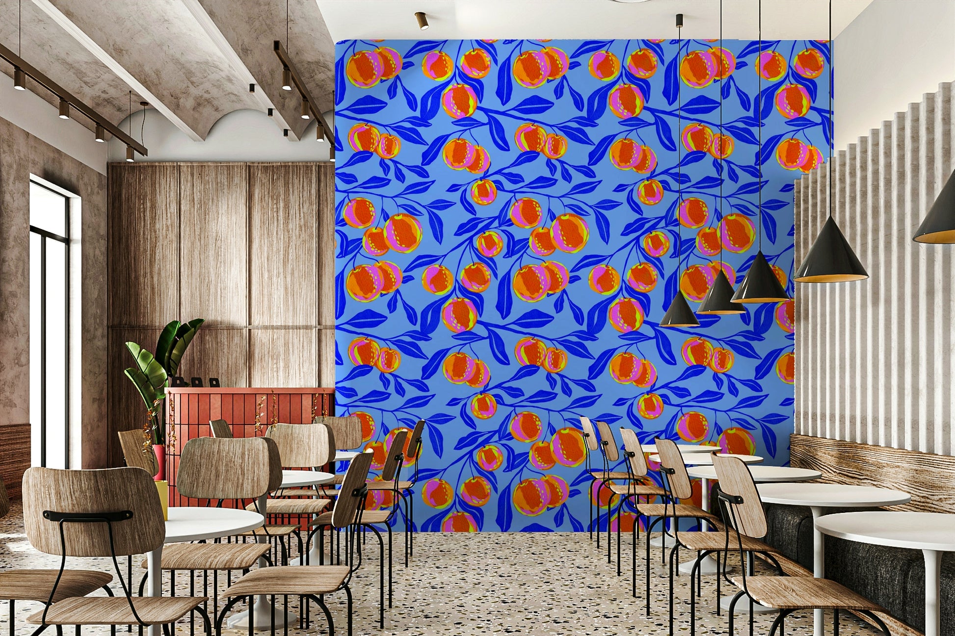 Sun-kissed citrus wallpaper with orange fruits

