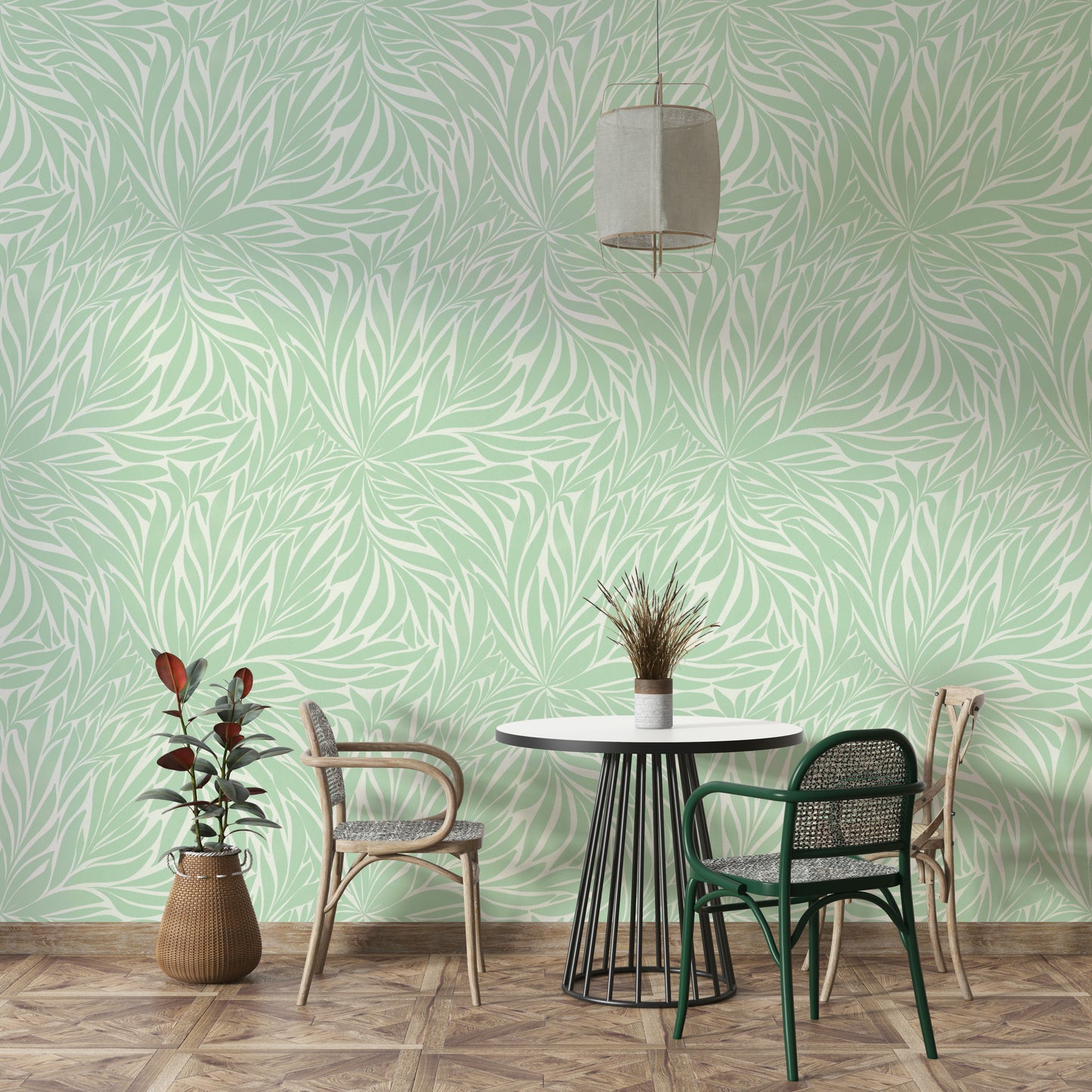 Elegant wallpaper featuring whispering leaves