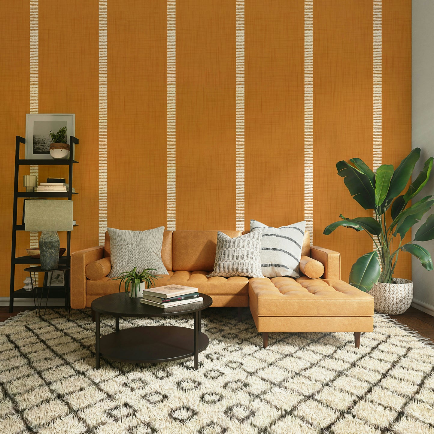 Living room boho wallpaper

