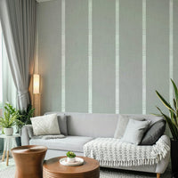 Bedroom grey stripe mural

