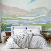Easy install watercolor mural

