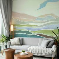 Nature-inspired mural wallpaper

