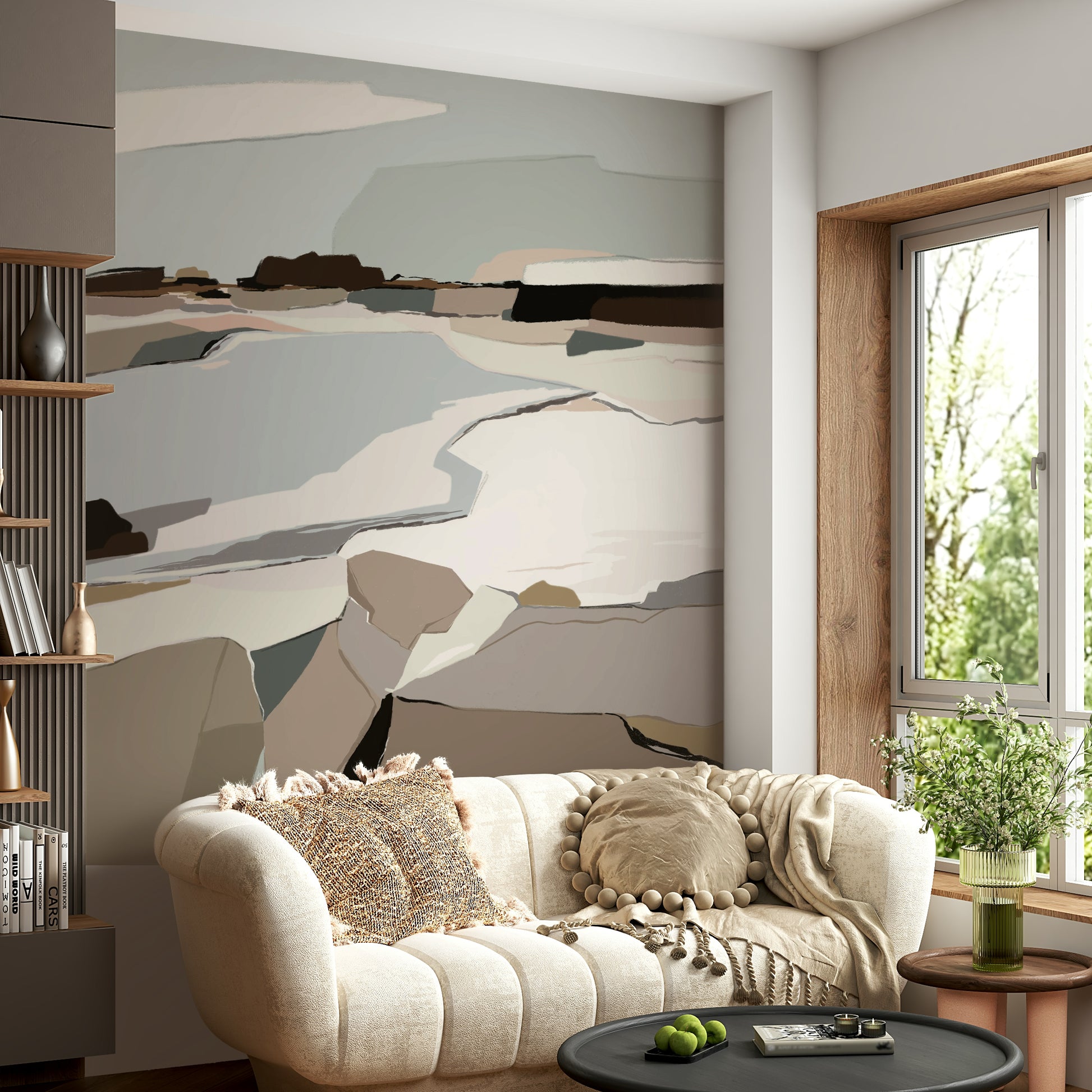 Soft abstract wallpaper for walls

