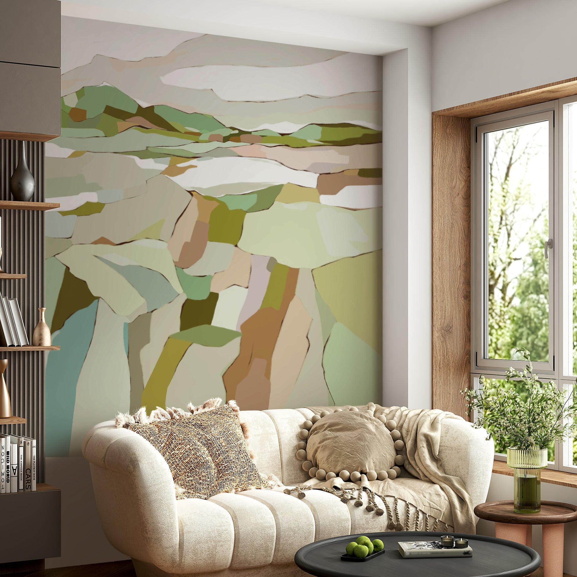 Easy install nature mural

