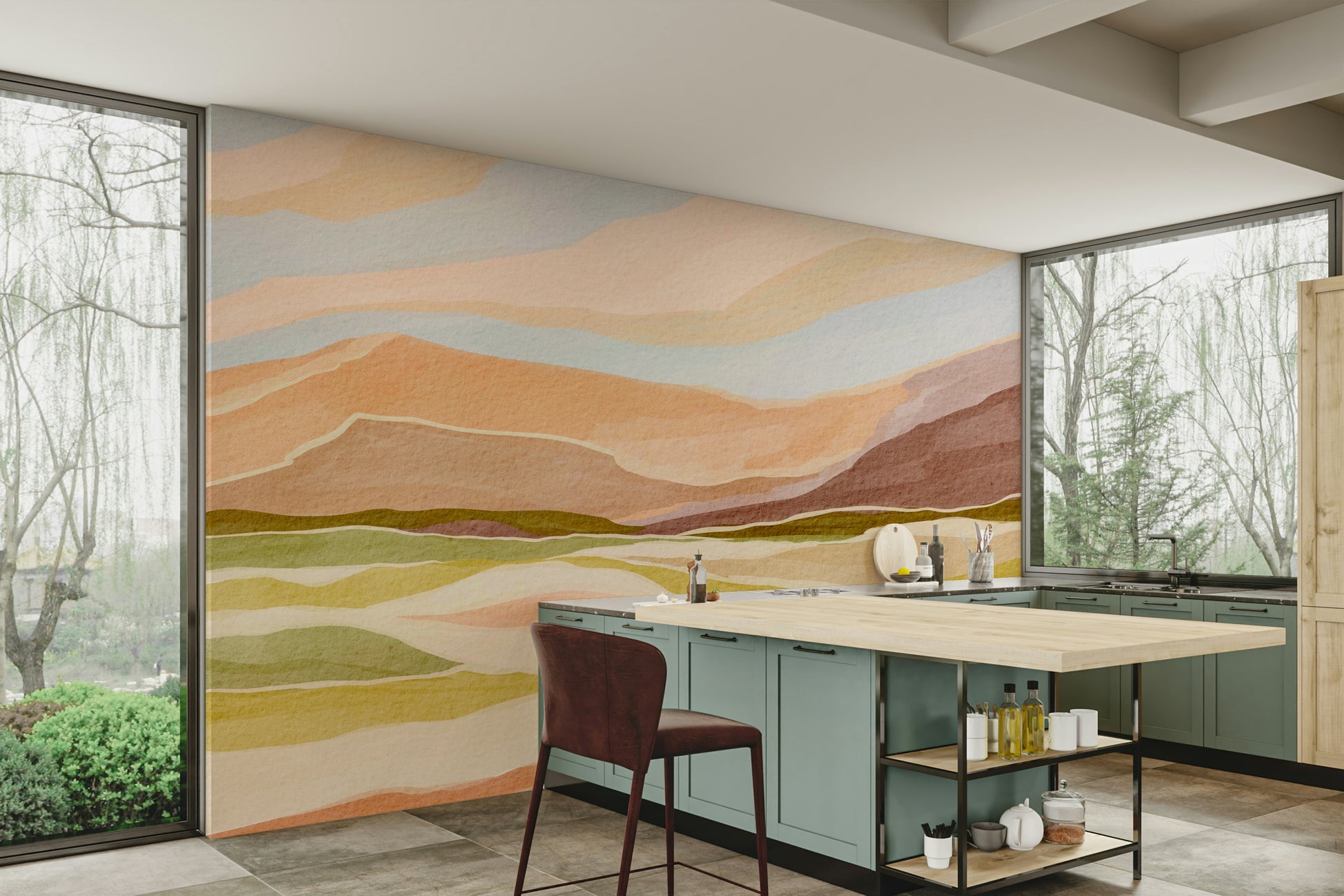 Soothing sunset wall mural

