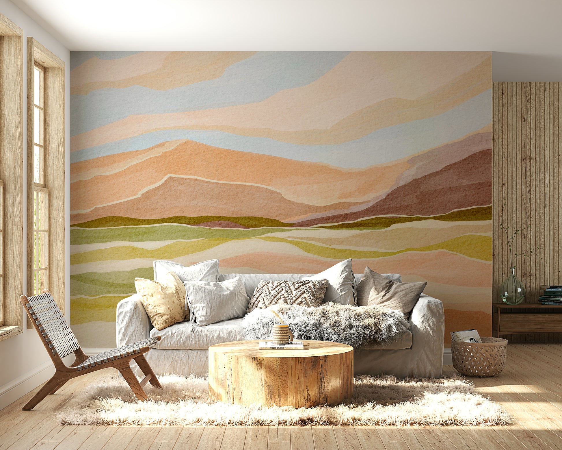 Natural warm wallpaper design

