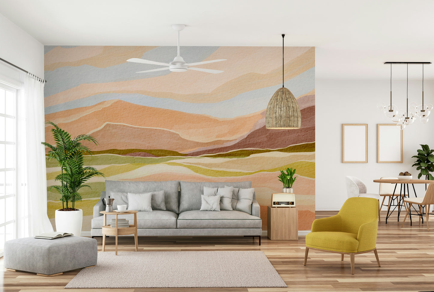 Bedroom calming mural

