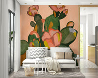 Modern botanical mural wallpaper

