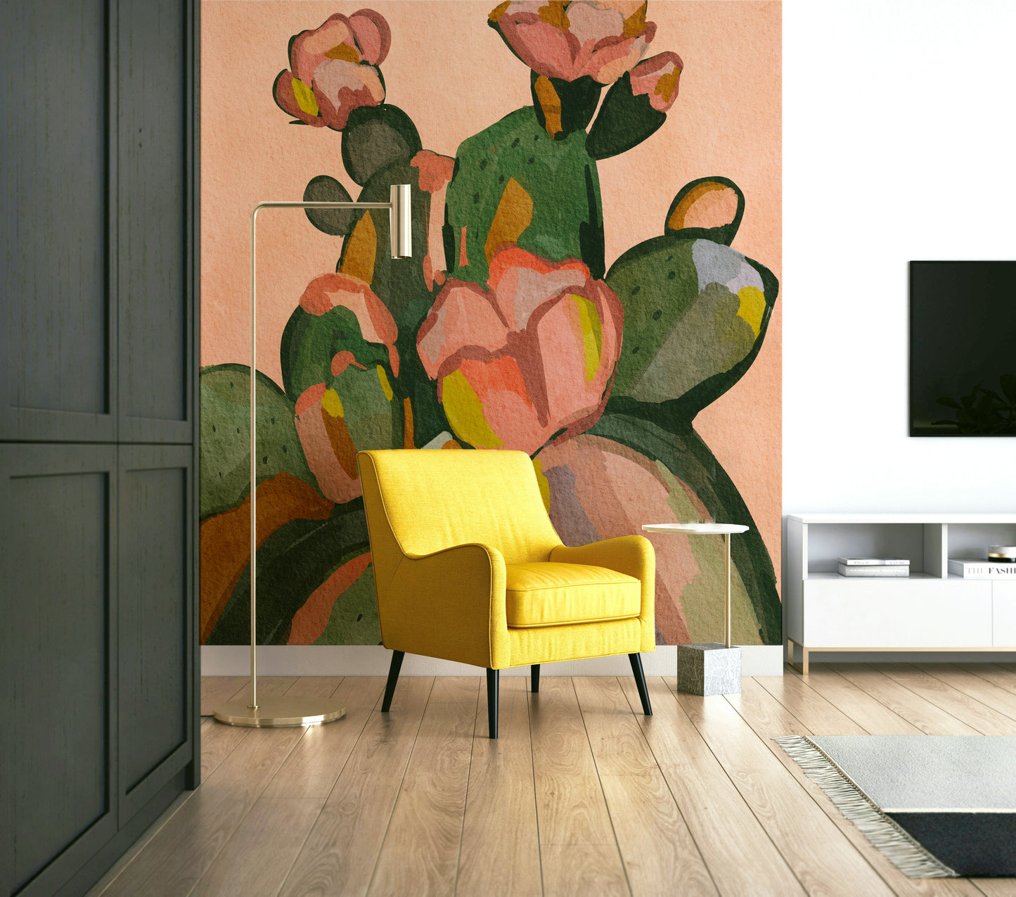 Easy install botanical mural

