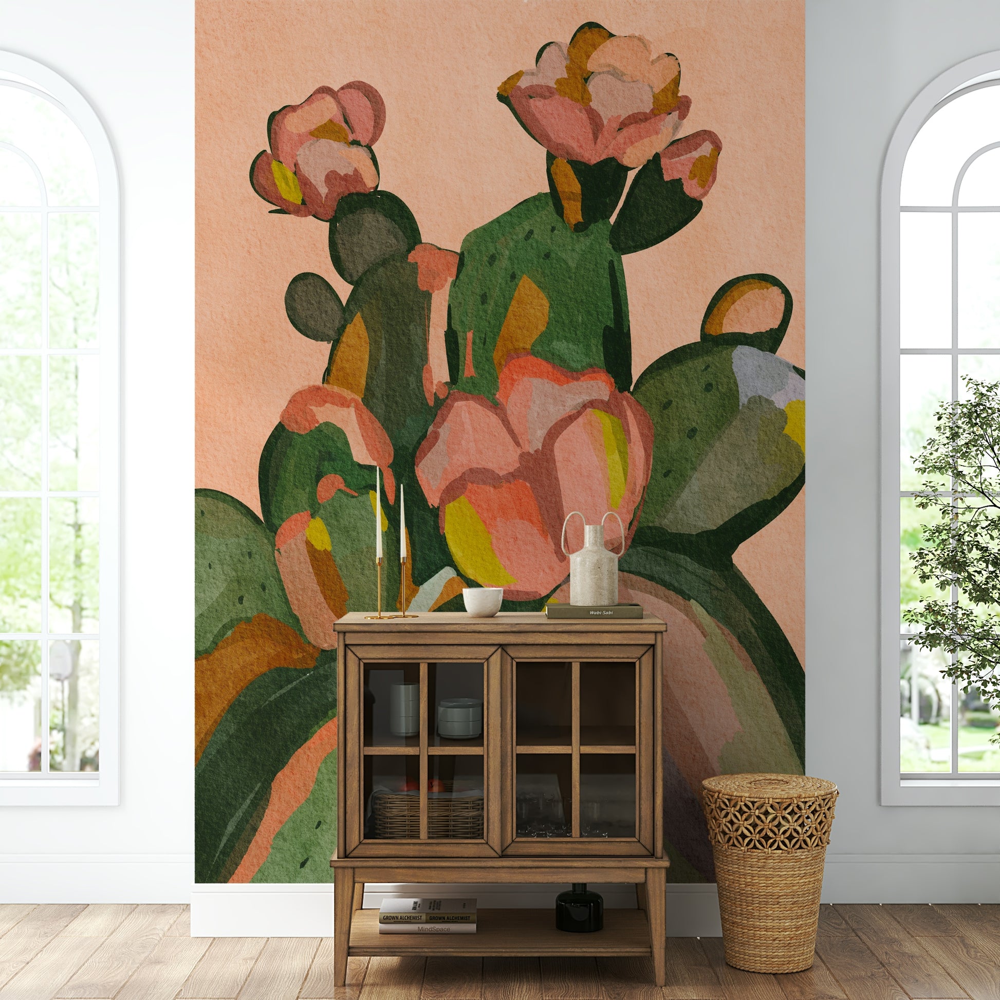 Unique floral wallpaper design

