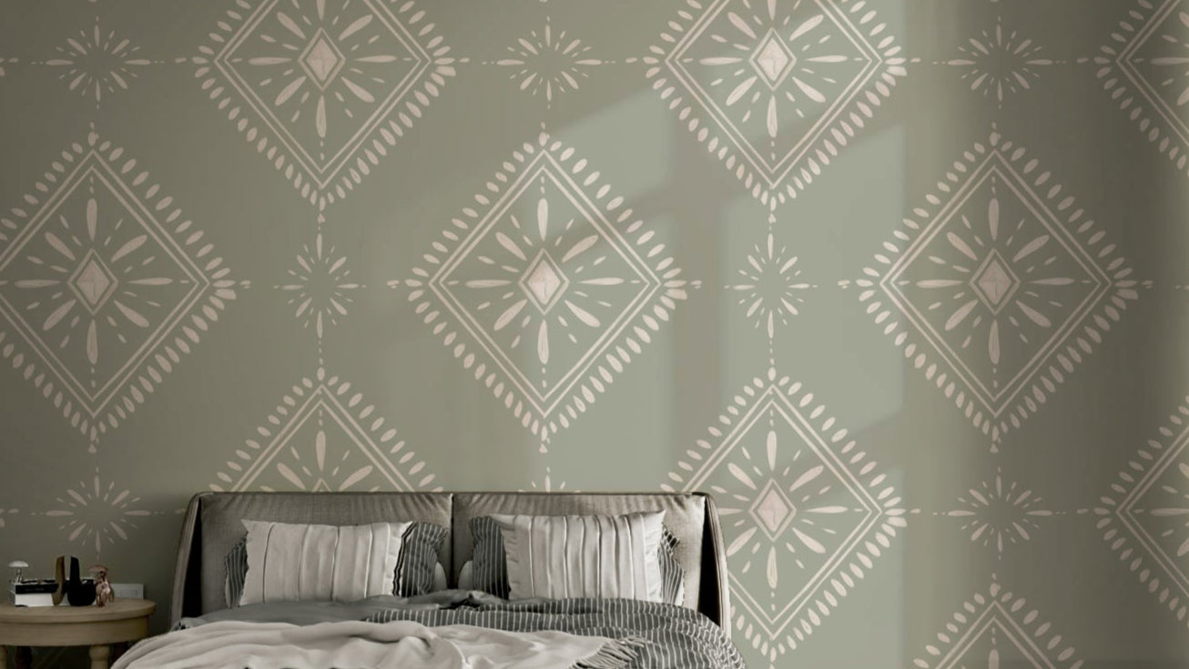 Artistic diamond pattern wallpaper

