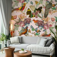 Playful and vibrant mural with modern artistic design.


