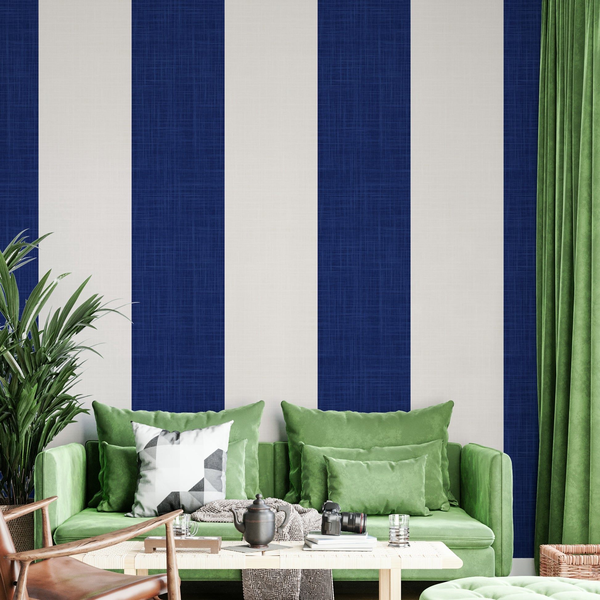 Bedroom navy blue mural

